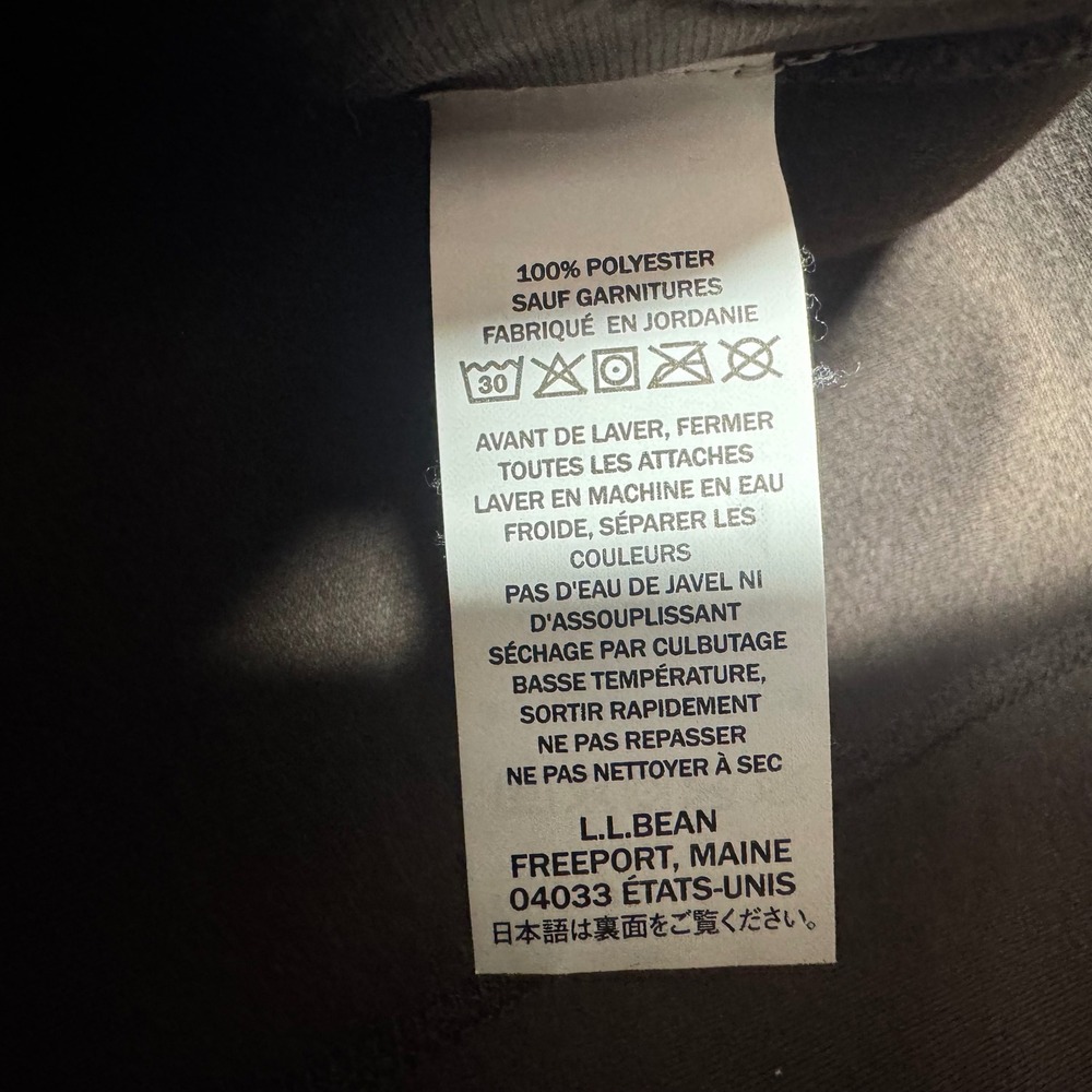 LL Bean Womens Sherpa Fleece Hooded Jacket Size M Brown Full Zip Longline 508967 - Picture 4 of 8